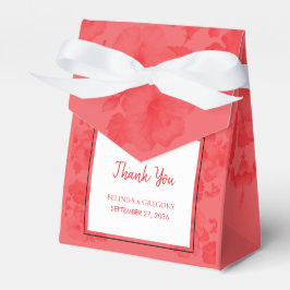 Elegant Waterverf Hibiscus Wedding Bedankdoosjes