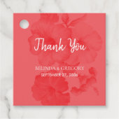 Elegant Waterverf Hibiscus Wedding Gift Bedankjes Labels (Voorkant)