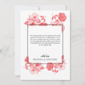 Elegant Waterverf Hibiscus Wedding Hartelijk dank Bedankkaart (Voorkant)