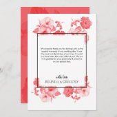 Elegant Waterverf Hibiscus Wedding Hartelijk dank Bedankkaart (Voorkant / Achterkant)