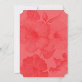 Elegant Waterverf Hibiscus Wedding Invitations Kaart (Achterkant)
