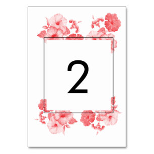 Elegant Waterverf Hibiscus Wedding Kaart