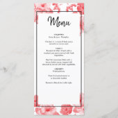 Elegant Waterverf Hibiscus Wedding Menu (Voorkant)