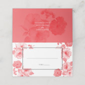 Elegant Waterverf Hibiscus Wedding Place Card Plaatskaartje (Buitenkant ongevouwen)