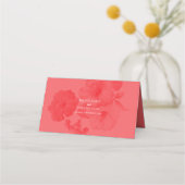 Elegant Waterverf Hibiscus Wedding Place Card Plaatskaartje (Achterkant)