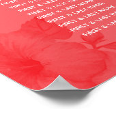 Elegant Waterverf Hibiscus Wedding Seding Chart Poster (Hoek)