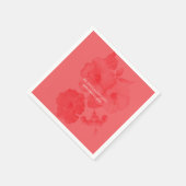 Elegant Waterverf Hibiscus Wedding Servet (Hoek)