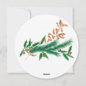 Elegant Waterverf Holiday Card Feestdagenkaart (Achterkant)