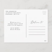 Elegant Waterverf Holly Berries & Greenery Foto Feestdagenkaart (Achterkant)