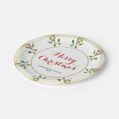 Elegant waterverf Holly Bord kerstpapier (Gekanteld)