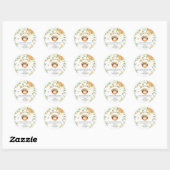 Elegant Waterverf HoneyBee Baby shower Hartelijk d Ronde Sticker (Vel)