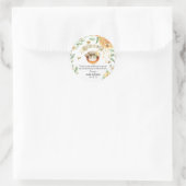 Elegant Waterverf HoneyBee Baby shower Hartelijk d Ronde Sticker (Tas)