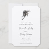 Elegant Waterverf Horse Equestrian Photo Wedding Save The Date (Voorkant)