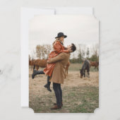 Elegant Waterverf Horse Equestrian Photo Wedding Save The Date (Achterkant)