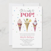 Elegant Waterverf ijsje Baby shower Kaart (Voorkant)