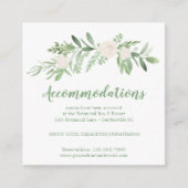 Elegant Waterverf Ivory Roos Wedding Informatiekaartje (Voorkant)