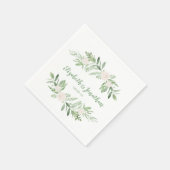 Elegant Waterverf Ivory Roos Wedding Servet (Hoek)