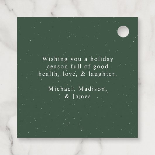 Elegant Waterverf kerstboom Bedankjes Labels (Achterkant)