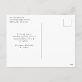 Elegant Waterverf kerstboom Foto Feestdagenkaart (Achterkant)