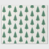Elegant Waterverf Kerstboom Inpakpapier (Vlak)