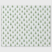 Elegant Waterverf Kerstboom Inpakpapier (Vlak)