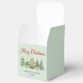 Elegant Waterverf kerstboomfeest Bedankdoosjes (Geopend)