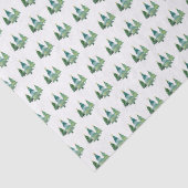 Elegant Waterverf kerstboompatroon Tissuepapier (Detail)