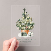 Elegant Waterverf kerstboomvakantie Acryl Uitnodigingen (Insitu (Draagbaar))