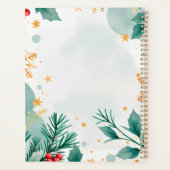 Elegant Waterverf kerstbruiloft Planner (Achterkant)