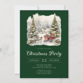 Elegant  Waterverf kerstfeest Kaart (Voorkant)