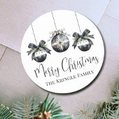 Elegant Waterverf kerstfeest Ronde Sticker