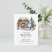 Elegant Waterverf kerstfeest uitnodigingspunten Briefkaart (Staand voorkant)