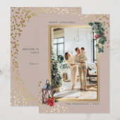 Elegant Waterverf Kerstmis Feestdagenkaart (Voorkant / Achterkant)