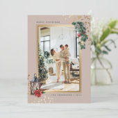 Elegant Waterverf Kerstmis Feestdagenkaart (Staand voorkant)