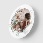 Elegant waterverf kerstmis foto Ronde Cl Ronde Klok (Hoek)