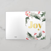 Elegant Waterverf Kerstmis Kaart (Buiten Laag)
