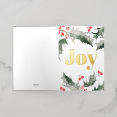 Elegant Waterverf Kerstmis Kaart (Buiten Laag)