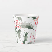 Elegant Waterverf Kerstmis Latte Mok (Voorkant)