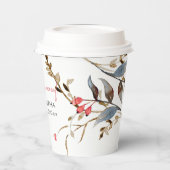 Elegant Waterverf Kerstmis Papieren Bekers (Links)