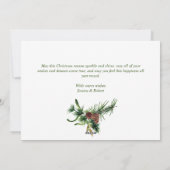 Elegant Waterverf Kerstmis Pine Cone Greeting Feestdagenkaart (Achterkant)