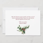 Elegant Waterverf Kerstmis Pine Cone Greeting Feestdagenkaart (Achterkant)