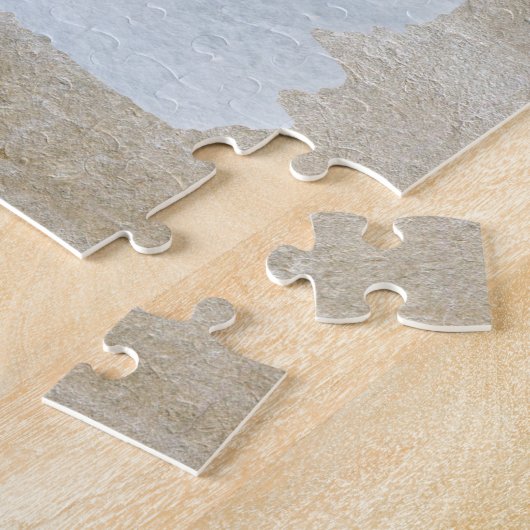 Elegant Waterverf kersttypografie Keepomwille Legpuzzel (Zijkant)