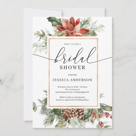 Elegant Waterverf kerstVrijgezellenfeest Kaart (Voorkant)