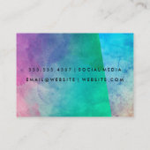 Elegant Waterverf kleurenblokken Visitekaartje (Achterkant)