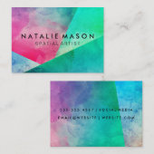 Elegant Waterverf kleurenblokken Visitekaartje (Voorkant / Achterkant)