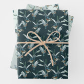 Elegant Waterverf kolibrie botanisch patroon Inpakpapier Vel (In situ)
