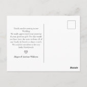 Elegant Waterverf laat aangepaste bruiloft foto ac Briefkaart (Achterkant)