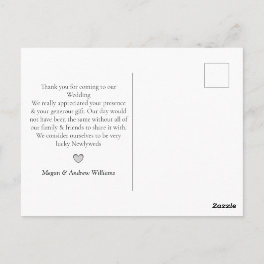 Elegant Waterverf laat aangepaste bruiloft foto ac Briefkaart (Achterkant)