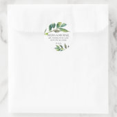 Elegant Waterverf laat retouradres bruiloft verlat Ronde Sticker (Tas)