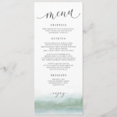 Elegant Waterverf Lake & Trees Wedding Menu (Voorkant)